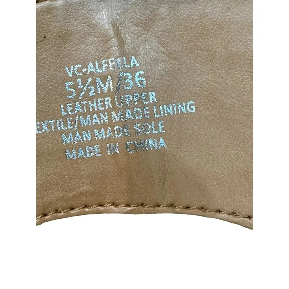 Vince Camuto Alfella Leather Boots Light Cognac Size 5.5 M